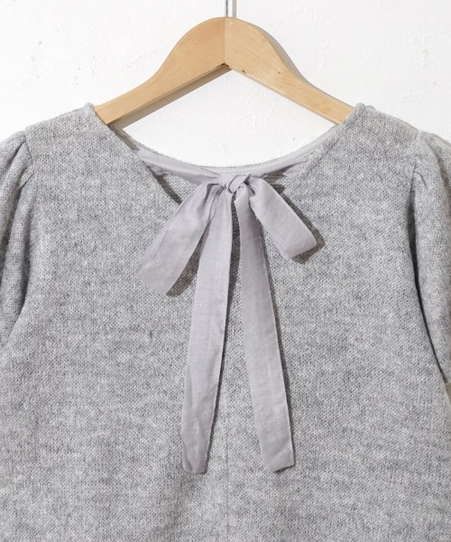 flower(フラワー)の「リボンパフトップ(Tシャツ/カットソー・レディース・ピンク/グレー・FREE)」の13枚目の写真