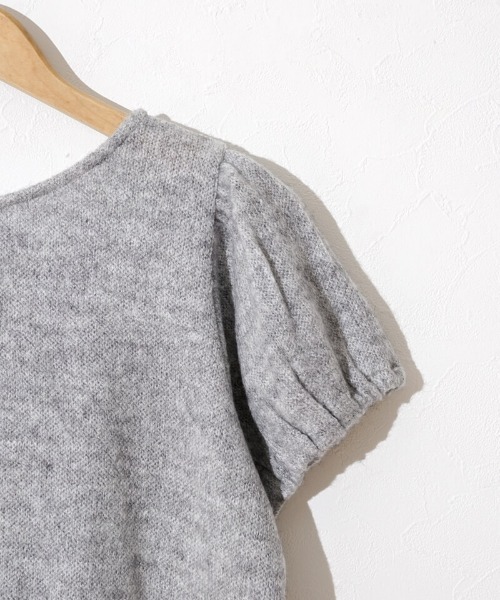 flower(フラワー)の「リボンパフトップ(Tシャツ/カットソー・レディース・ピンク/グレー・FREE)」の3枚目の写真