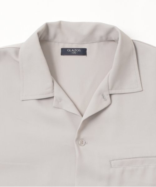 GLAZOS（グラソス）の「【大人向けサイズあり】【セットアップ対応】トロトロ・オープンカラーシャツ（シャツ/ブラウス・キッズ・ブラック/ライトグレー・S/M/L/LL）」の13枚目の写真