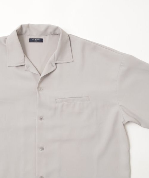 GLAZOS（グラソス）の「【大人向けサイズあり】【セットアップ対応】トロトロ・オープンカラーシャツ（シャツ/ブラウス・キッズ・ブラック/ライトグレー・S/M/L/LL）」の14枚目の写真