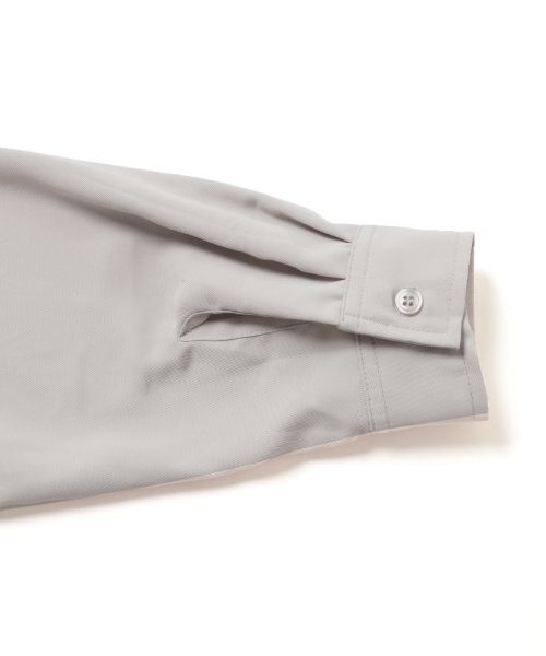 GLAZOS（グラソス）の「【大人向けサイズあり】【セットアップ対応】トロトロ・オープンカラーシャツ（シャツ/ブラウス・キッズ・ブラック/ライトグレー・S/M/L/LL）」の3枚目の写真