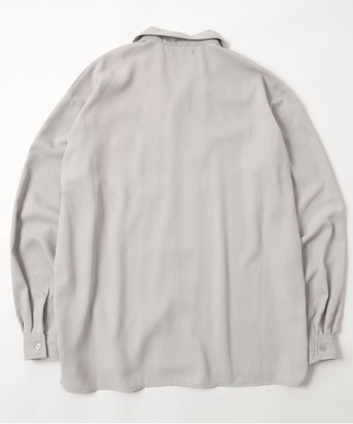 GLAZOS（グラソス）の「【大人向けサイズあり】【セットアップ対応】トロトロ・オープンカラーシャツ（シャツ/ブラウス・キッズ・ブラック/ライトグレー・S/M/L/LL）」の6枚目の写真