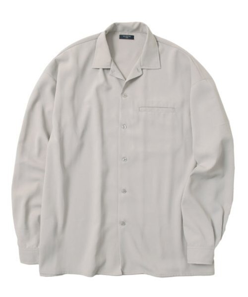 GLAZOS（グラソス）の「【大人向けサイズあり】【セットアップ対応】トロトロ・オープンカラーシャツ（シャツ/ブラウス・キッズ・ブラック/ライトグレー・S/M/L/LL）」の9枚目の写真