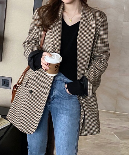 ABITOKYO(アビトーキョー)の「袖ボタンVネックリブニットトップス(ニット/セーター・レディース・グリーン/モカ/アイボリー/カーキ/ブラック・FREE)」の6枚目の写真