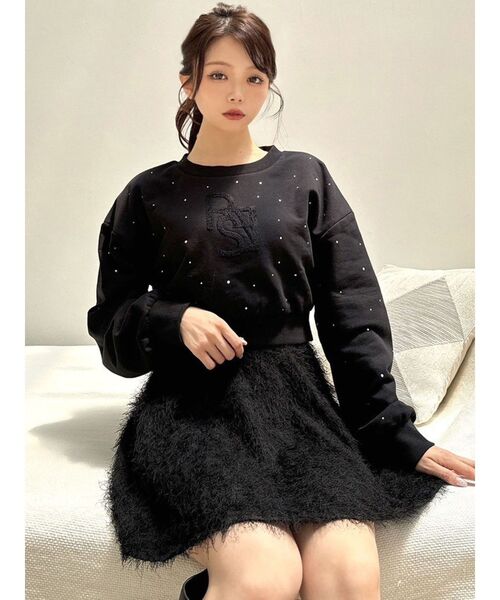 RESEXXY（リゼクシー）の「シャギーミニスカート（スカート・レディース・アイボリー/ブラック/ラベンダー・FREE）」の11枚目の写真