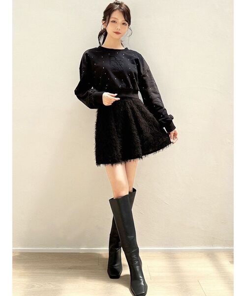 RESEXXY（リゼクシー）の「シャギーミニスカート（スカート・レディース・アイボリー/ブラック/ラベンダー・FREE）」の13枚目の写真