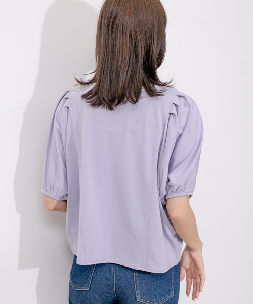 Jayro（ジャイロ）の「タックスリーブパフプルオーバー（Tシャツ/カットソー・レディース・ホワイト系その他/ピンク/パープル/ブラック・M）」の9枚目の写真