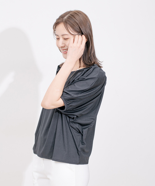Jayro（ジャイロ）の「タックスリーブパフプルオーバー（Tシャツ/カットソー・レディース・ホワイト系その他/ピンク/パープル/ブラック・M）」の14枚目の写真
