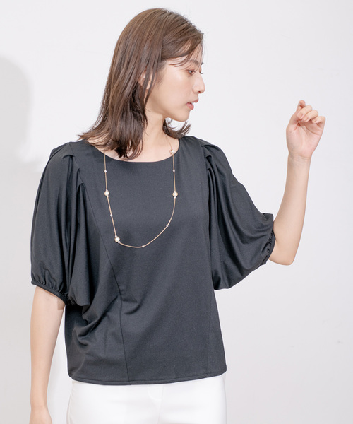 Jayro（ジャイロ）の「タックスリーブパフプルオーバー（Tシャツ/カットソー・レディース・ホワイト系その他/ピンク/パープル/ブラック・M）」の15枚目の写真