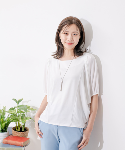 Jayro（ジャイロ）の「タックスリーブパフプルオーバー（Tシャツ/カットソー・レディース・ホワイト系その他/ピンク/パープル/ブラック・M）」の18枚目の写真