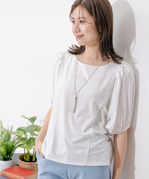 Jayro（ジャイロ）の「タックスリーブパフプルオーバー（Tシャツ/カットソー・レディース・ホワイト系その他/ピンク/パープル/ブラック・M）」の19枚目の写真