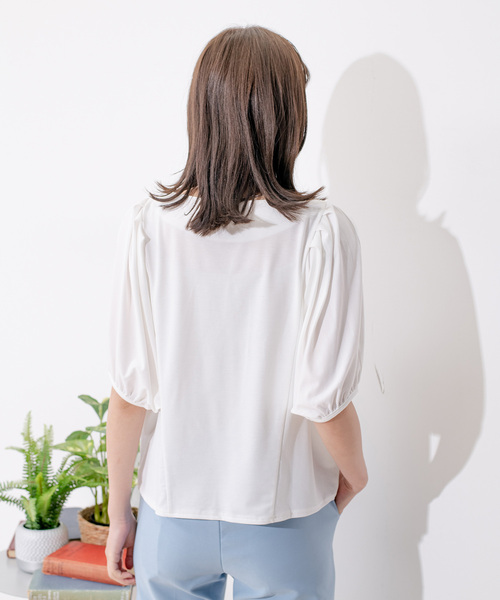 Jayro（ジャイロ）の「タックスリーブパフプルオーバー（Tシャツ/カットソー・レディース・ホワイト系その他/ピンク/パープル/ブラック・M）」の21枚目の写真