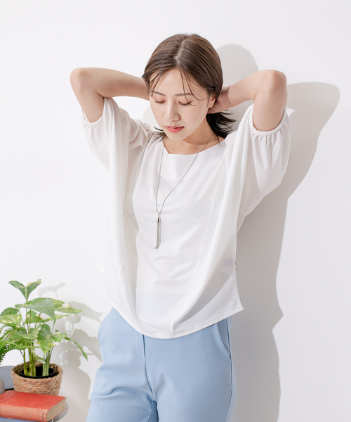 Jayro（ジャイロ）の「タックスリーブパフプルオーバー（Tシャツ/カットソー・レディース・ホワイト系その他/ピンク/パープル/ブラック・M）」の22枚目の写真