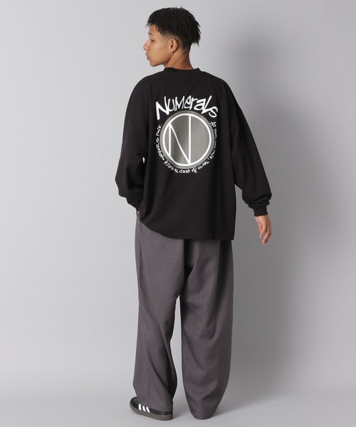 NUMERALS（ヌメラルズ）の「【NUMERALS】ワイドスラックス（スラックス・メンズ・チャコール/ブラック・MEDIUM/LARGE）」の4枚目の写真