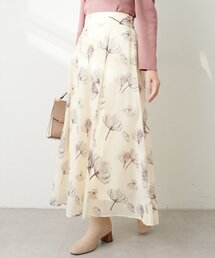 長さ変えれるシアー大花フラワースカート