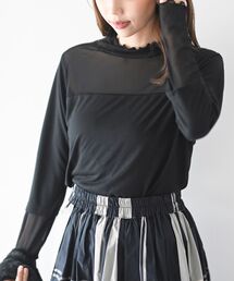 rps | シアー切替ハイネックカットソー(Tシャツ/カットソー)