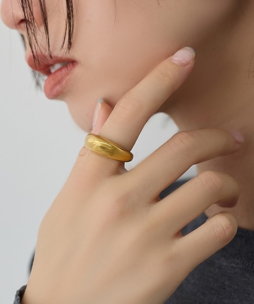 for/c(フォーシー)の「ぷっくりふくれリング【サージカルステンレス】(リング・レディース・シルバー/ゴールド・13号/11号)」の6枚目の写真