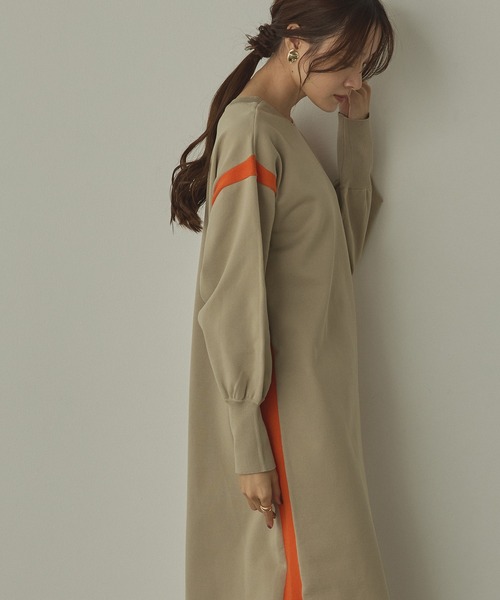 hunch（ハンチ）の「前後2WAY スウェットライクワンピース（ワンピース・レディース・ベージュ系その他/グレー系その他/チャコールグレー×ブラック・FREE）」の15枚目の写真