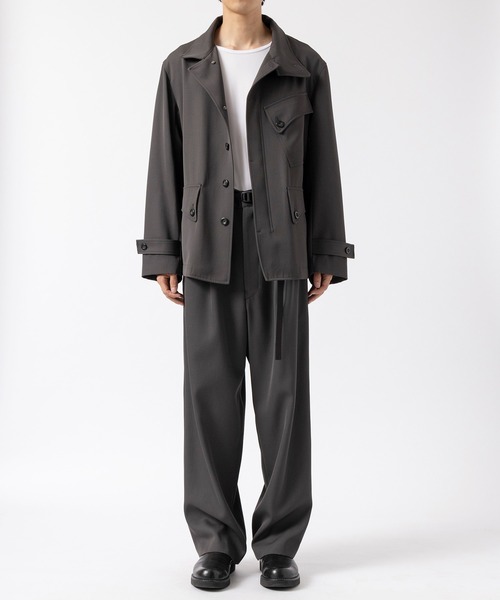 UJOH(ウジョー)の「【UJOH HOMME / ウジョーオム】Tape-Belt 1 Tuck Pants(スラックス・メンズ・ネイビー/グレー・4/3/5)」の11枚目の写真
