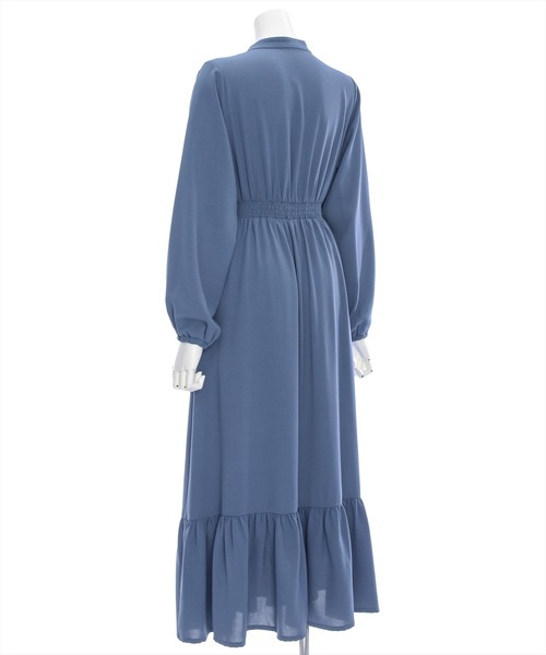 新品▪️定価39,900円リボン付fennelロングワンピース kaene公式オンラインストア シフォン合わせロングワンピース