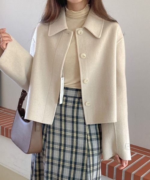 風合いを、楽しむ。シングルブレストショートコート