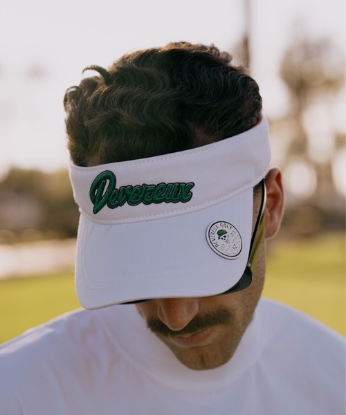 【DEVERAUX GOLF 】デヴァロー　レディース　バイザー　グリーン DEVEREUX GOLF（デヴァローゴルフ）の「シグネチャーバイザー（サン