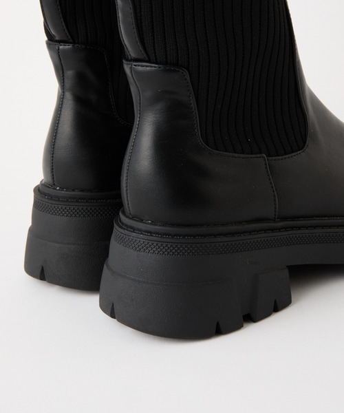 COLONY 2139（コロニートゥーワンスリーナイン）の「ニットミドルブーツ（ブーツ・レディース・ブラック/アイボリー・LARGE/MEDIUM）」の10枚目の写真