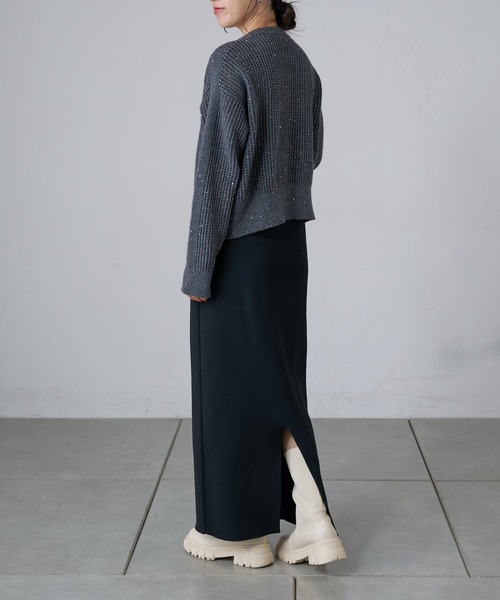 COLONY 2139（コロニートゥーワンスリーナイン）の「ニットミドルブーツ（ブーツ・レディース・ブラック/アイボリー・LARGE/MEDIUM）」の21枚目の写真