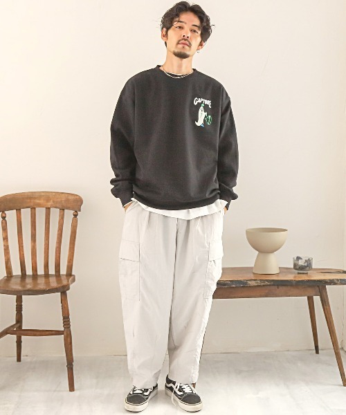 LUXSTYLE（ラグスタイル）の「ナイロンウォッシャーバルーンカーゴパンツ（カーゴパンツ・メンズ・グレー/カーキ/ブラック・M/L）」の13枚目の写真