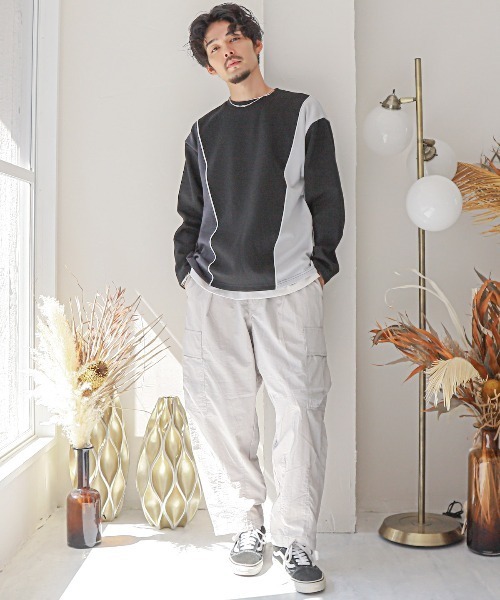 LUXSTYLE（ラグスタイル）の「ナイロンウォッシャーバルーンカーゴパンツ（カーゴパンツ・メンズ・グレー/カーキ/ブラック・M/L）」の14枚目の写真