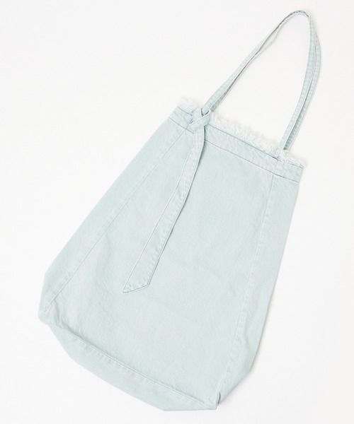 【157】デニムトートバッグ / DENIM TIE TOTE / A4可（トートバッグ）｜woadblue（ウォードブルー）