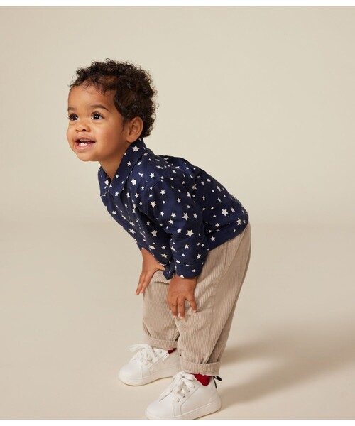 【セール】サージ織りシャツ（シャツ/ブラウス）｜PETIT BATEAU（プチバトー）