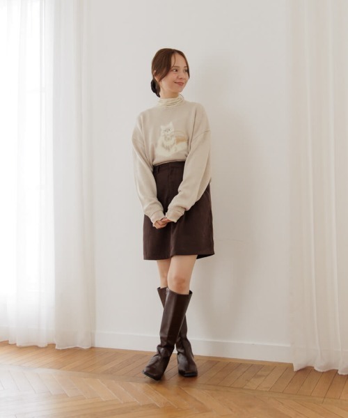 flower（フラワー）の「ベイビーアニマルニット（ニット/セーター・レディース・ピンク/アイボリー・FREE）」の7枚目の写真