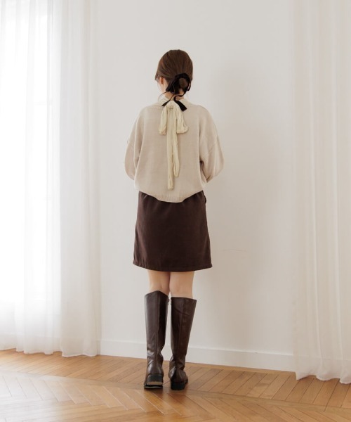 flower（フラワー）の「ベイビーアニマルニット（ニット/セーター・レディース・ピンク/アイボリー・FREE）」の9枚目の写真