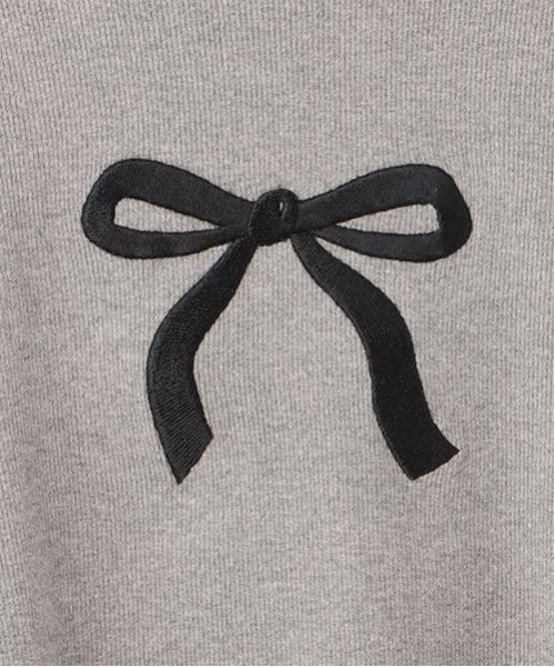 by LOVEiT（バイラビット）の「大人リボン起毛テレコプルオーバー（Tシャツ/カットソー・キッズ・ブラック/オフホワイト/グレー・120cm/130cm/140cm/150cm/160cm）」の10枚目の写真