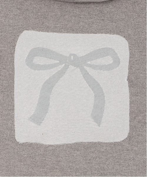 by LOVEiT（バイラビット）の「大人リボン起毛テレコプルオーバー（Tシャツ/カットソー・キッズ・ブラック/オフホワイト/グレー・120cm/130cm/140cm/150cm/160cm）」の9枚目の写真