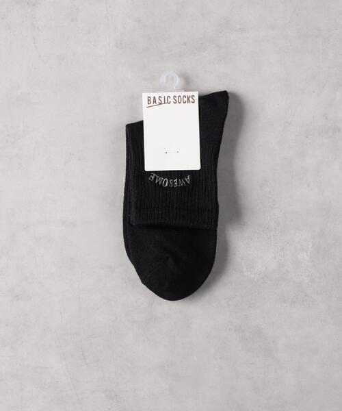 Right-on（ライトオン）の「BASIC SOCKS(ベーシックソックス)【レディース】ロゴ刺繍ソックス（ソックス/靴下・レディース・ベージュ/ブラック/オフホワイト・フリー）」の12枚目の写真