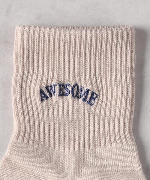 Right-on（ライトオン）の「BASIC SOCKS(ベーシックソックス)【レディース】ロゴ刺繍ソックス（ソックス/靴下・レディース・ベージュ/ブラック/オフホワイト・フリー）」の19枚目の写真