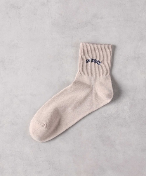 Right-on(ライトオン)の「【BASIC SOCKS】ロゴ刺繍ソックス(ソックス/靴下・レディース・ベージュ/ブラック/オフホワイト・フリー)」の7枚目の写真