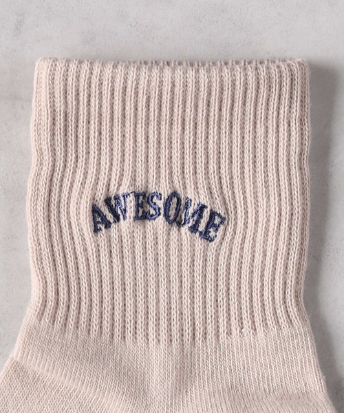 Right-on(ライトオン)の「【BASIC SOCKS】ロゴ刺繍ソックス(ソックス/靴下・レディース・ベージュ/ブラック/オフホワイト・フリー)」の9枚目の写真