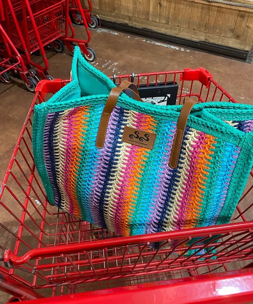 ROOPTOKYO（ループトウキョウ）の「【Sunkissed Sunflower / サンキッスド サンフラワー】マルチカラー ストロートートバッグ A4（トートバッグ・レディース・グリーン・FREE）」の8枚目の写真