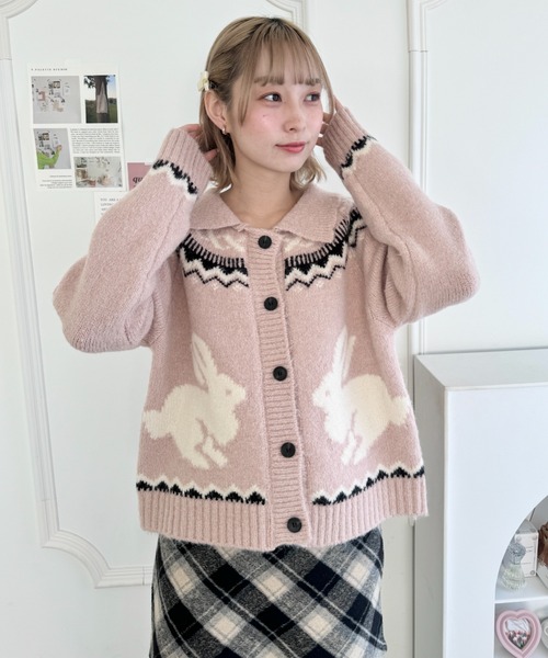 セール】ウサギカウチンニットカーディガン（ニット/セーター