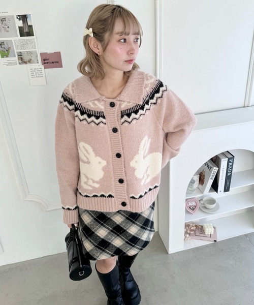 セール】ウサギカウチンニットカーディガン（ニット/セーター