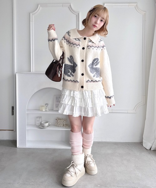 セール】ウサギカウチンニットカーディガン（ニット/セーター