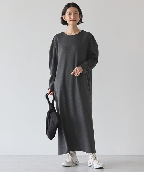 AMERICAN HOLIC(アメリカンホリック)の「袖コンシャスポンチワンピース(ワンピース・レディース・ブラック/杢グレー・M/L)」の8枚目の写真