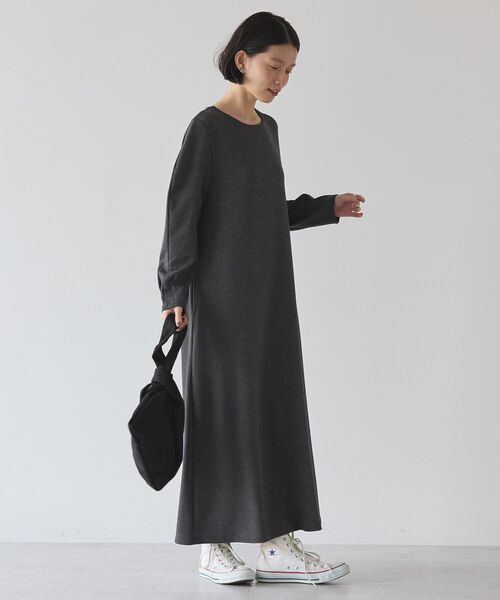 AMERICAN HOLIC(アメリカンホリック)の「袖コンシャスポンチワンピース(ワンピース・レディース・ブラック/杢グレー・M/L)」の9枚目の写真