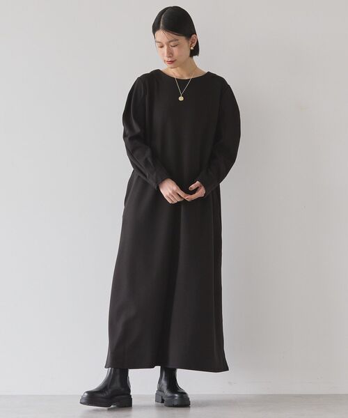 AMERICAN HOLIC(アメリカンホリック)の「袖コンシャスポンチワンピース(ワンピース・レディース・ブラック/杢グレー・M/L)」の14枚目の写真