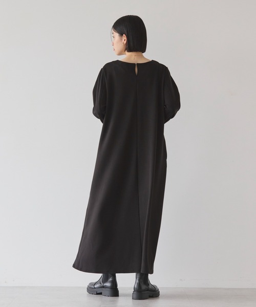 AMERICAN HOLIC(アメリカンホリック)の「袖コンシャスポンチワンピース(ワンピース・レディース・ブラック/杢グレー・M/L)」の4枚目の写真