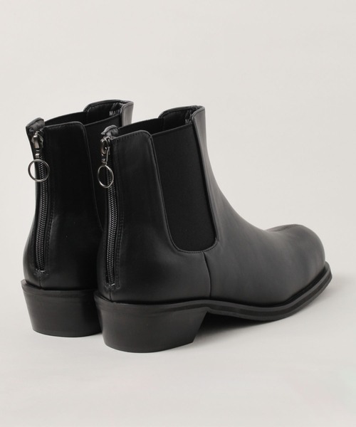 RAGEBLUE（レイジブルー）の「シンセティックレザー/リングジップヒールブーツ（ブーツ・メンズ・ブラック・LARGE/MEDIUM）」の4枚目の写真