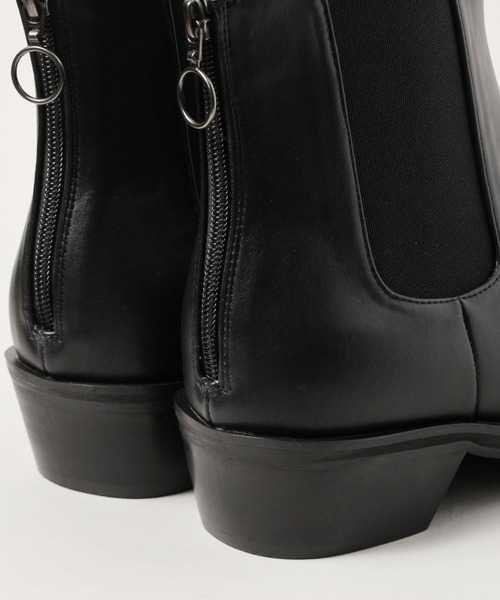 RAGEBLUE（レイジブルー）の「シンセティックレザー/リングジップヒールブーツ（ブーツ・メンズ・ブラック・LARGE/MEDIUM）」の10枚目の写真